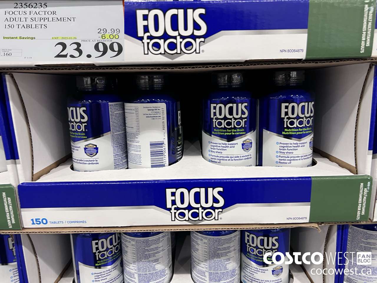 2356235 FOCUS FACTOR ADULT 150 TABLETS ($6.00 INSTANT SAVINGS EXPIRES ON 2025-01-26) $23.99