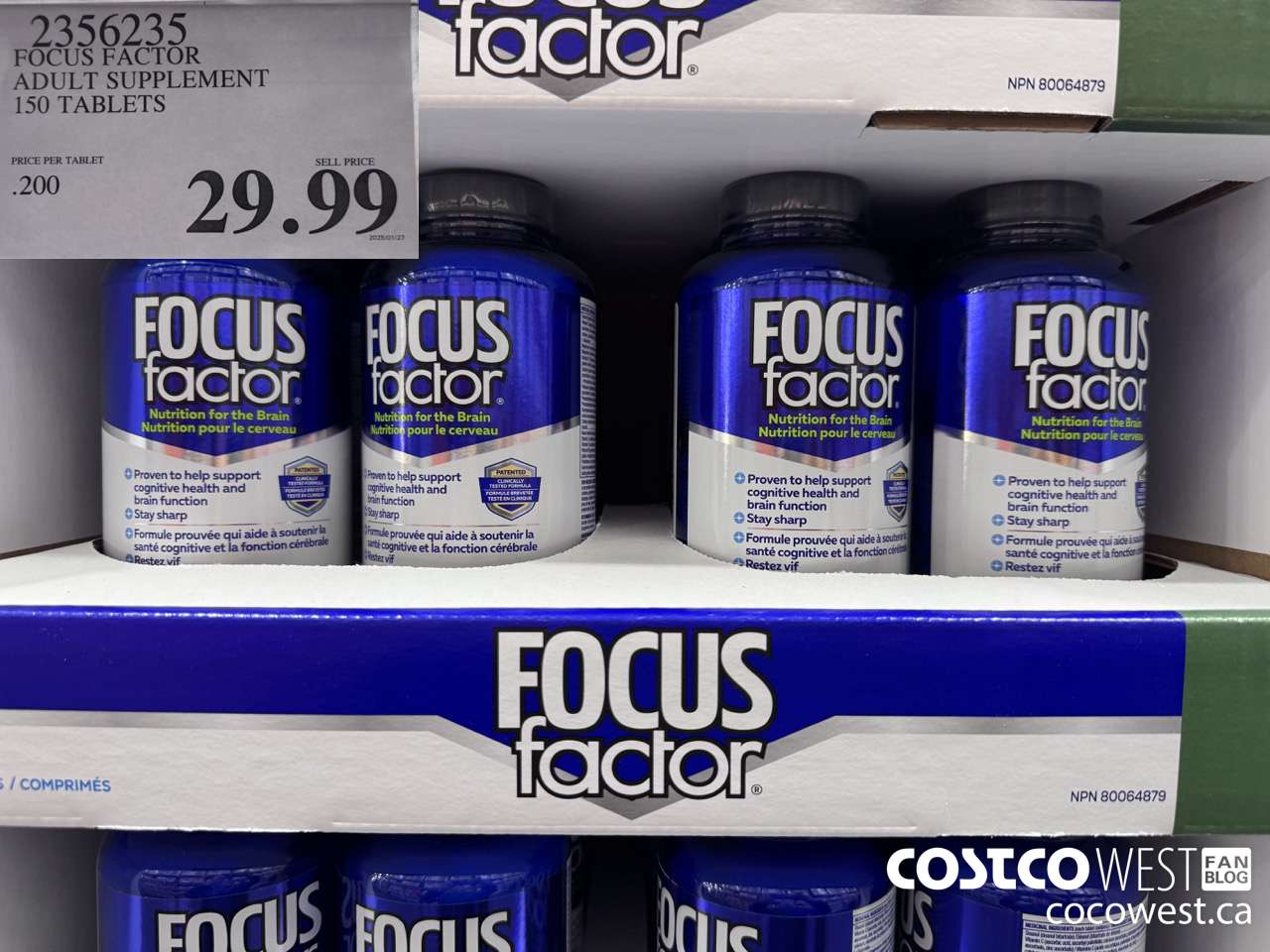 2356235 FOCUS FACTOR ADULT 150 TABLETS $29.99