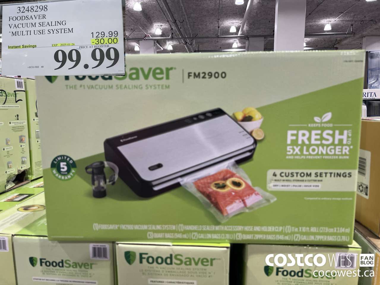 3248298 FOODSAVER VACUUM SEALING SYSTEM ($30.00 INSTANT SAVINGS EXPIRES ON 2025-01-26) $99.99
