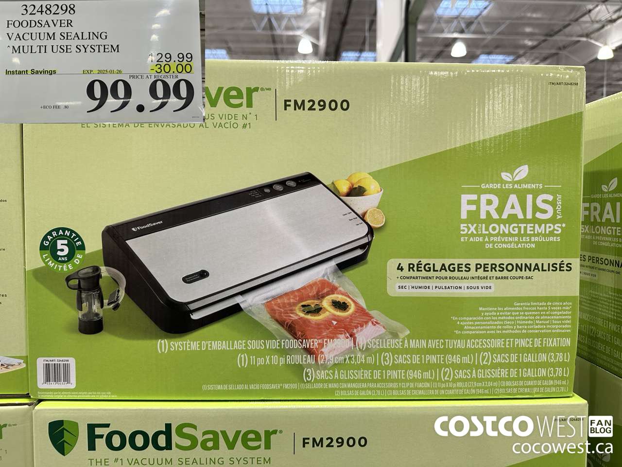 3248298 FOODSAVER VACUUM SEALING SYSTEM ($30.00 INSTANT SAVINGS EXPIRES ON 2025-01-26) $99.99