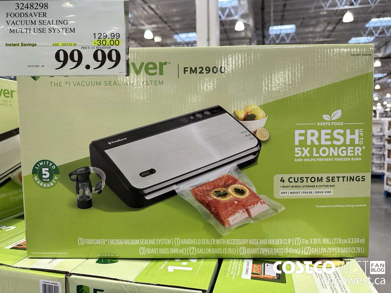 3248298 FOODSAVER VACUUM SEALING SYSTEM ($30.00 INSTANT SAVINGS EXPIRES ON 2025-01-26) $99.99