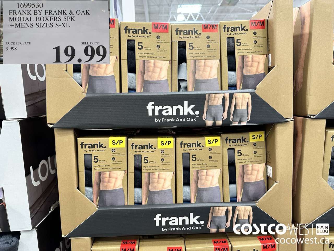 1699530 FRANK BY FRANK & OAK MODAL BOXERS 5PK MENS SIZES S-XL $19.99