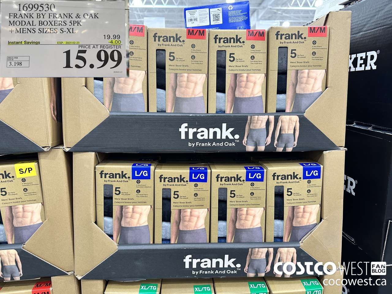 1699530 FRANK BY FRANK & OAK MODAL BOXERS 5PK MENS SIZES S-XL ($4.00 INSTANT SAVINGS EXPIRES ON 2025-02-23) $15.99