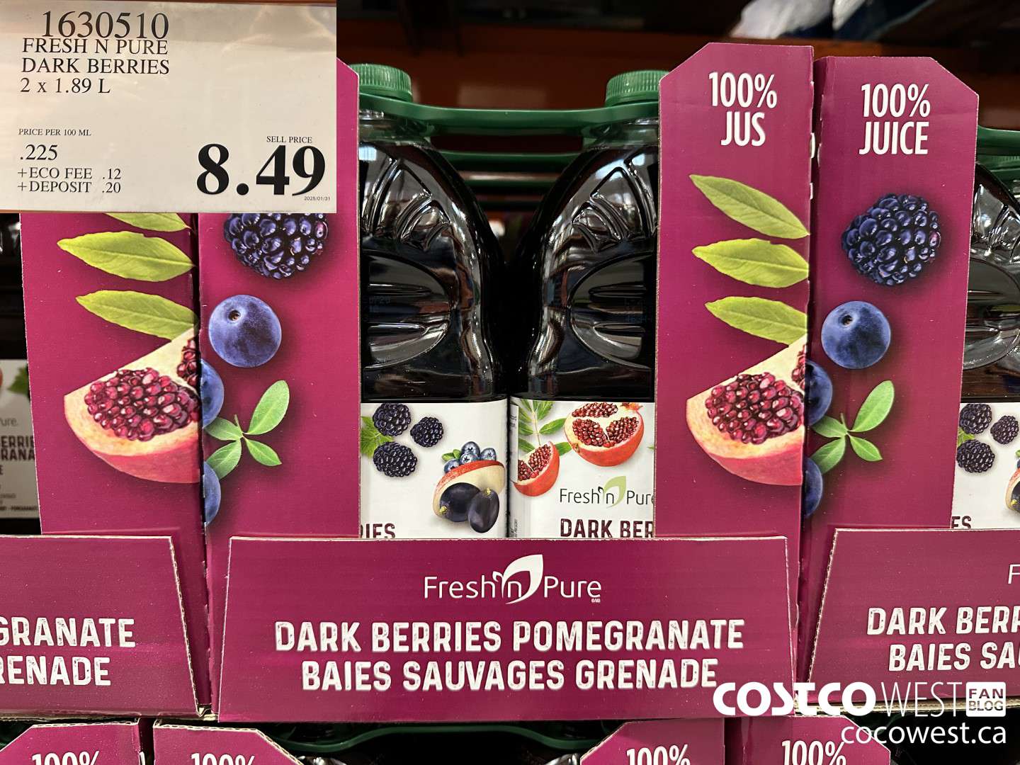1630510 FRESH N PURE DARK BERRIES 2 x 1.89 L $8.49