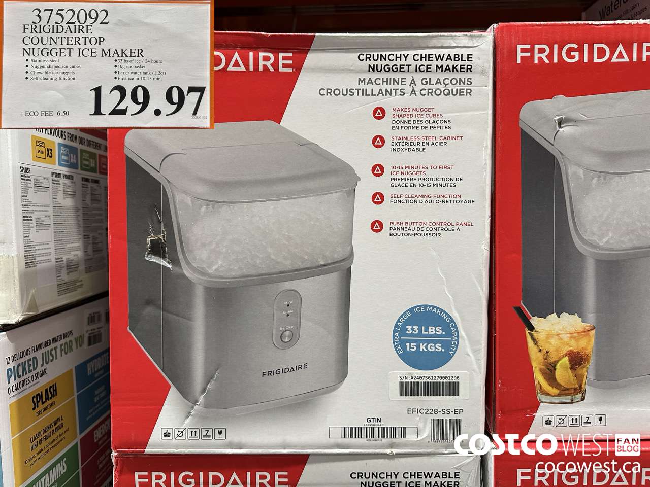 3752092 FRIGIDAIRE COUNTERTOP NUGGET ICE MAKER $129.97