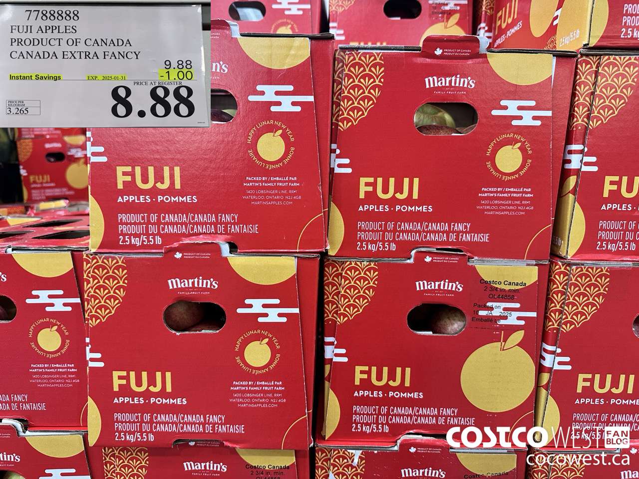 7788888 FUJI APPLES PRODUCT OF CANADA CANADA EXTRA FANCY ($1.00 INSTANT SAVINGS EXPIRES ON 2025-01-31) $8.88