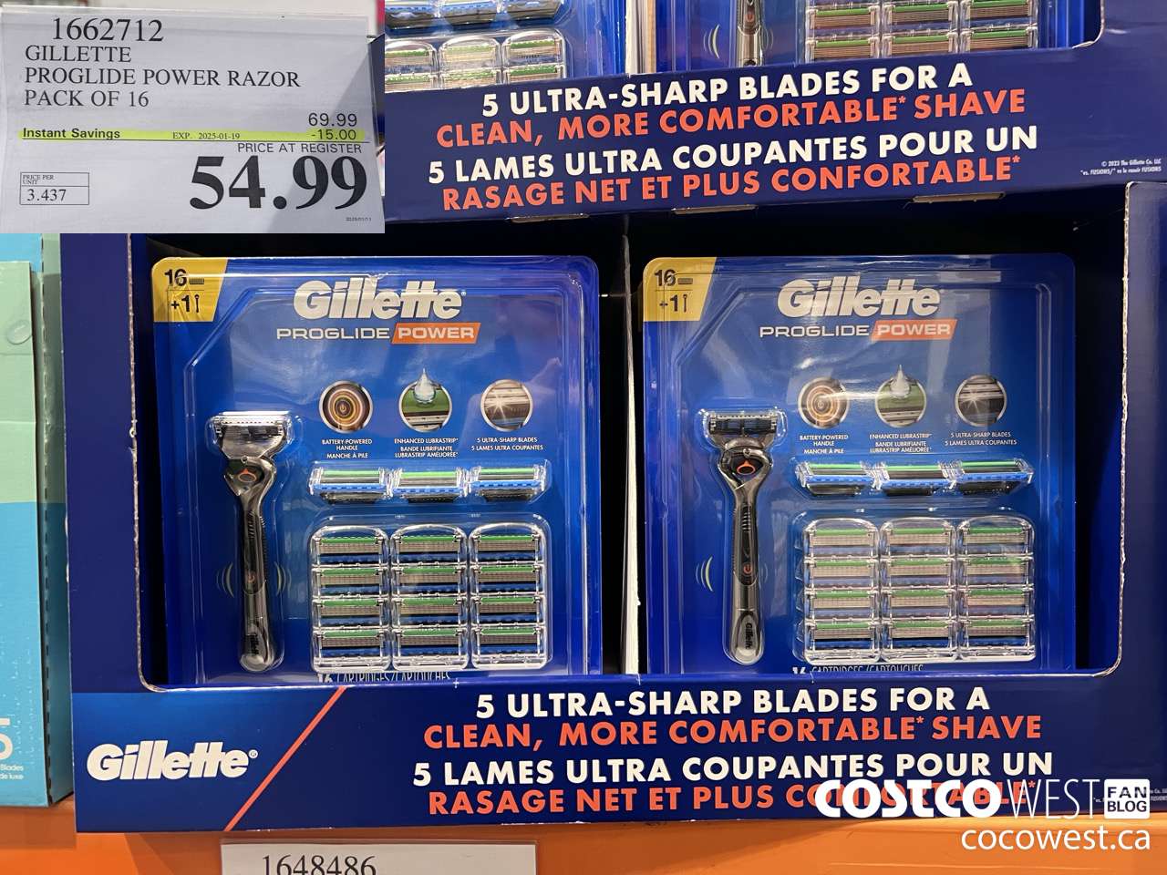 1662712 FUSION PROGLIDE POWER WITH HANDLE PACK OF 16 ($15.00 INSTANT SAVINGS EXPIRES ON 2025-01-19) $54.99