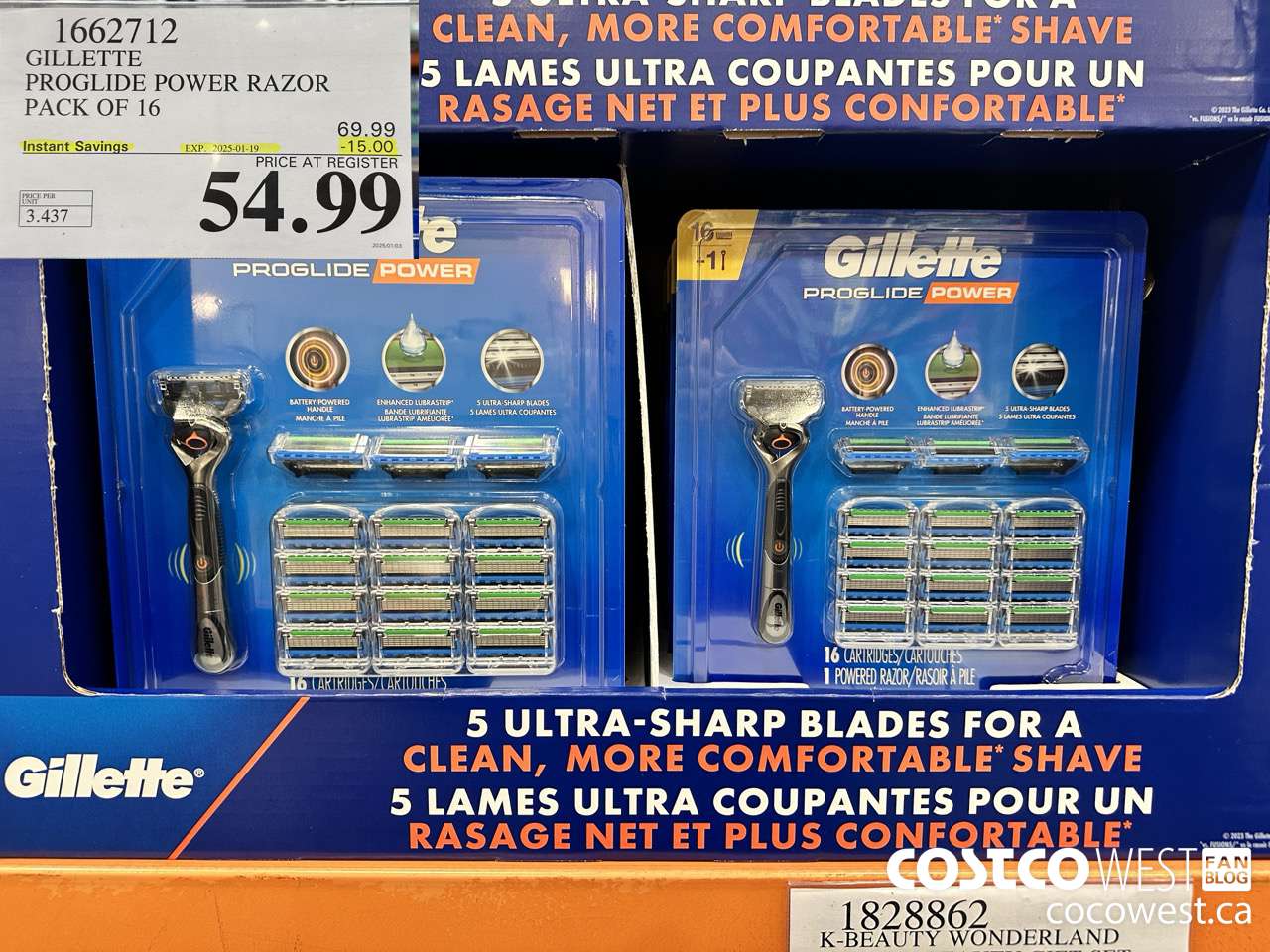 1662712 FUSION PROGLIDE POWER WITH HANDLE PACK OF 16 ($15.00 INSTANT SAVINGS EXPIRES ON 2025-01-19) $54.99