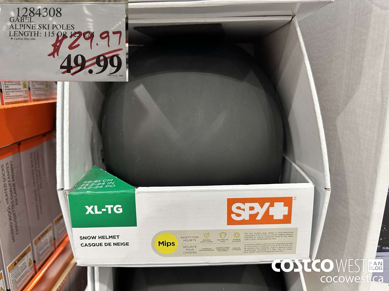 1284308 GABEL ALPINE SKI POLES LENGTH: 155 OR 125 CM $29.97