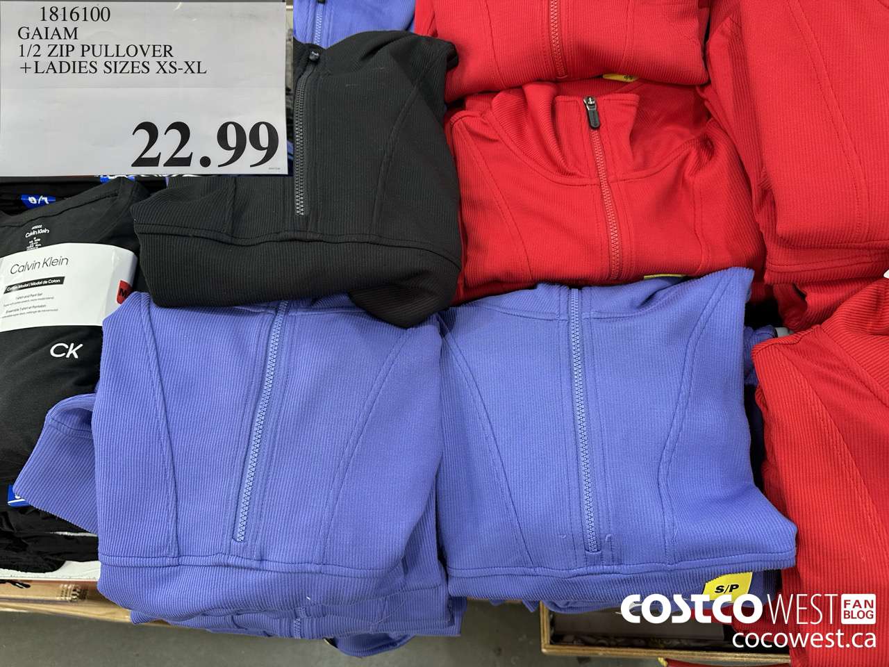 1816100 GAIAM 1/2 ZIP PULLOVER LADIES SIZES XS-XL $22.99