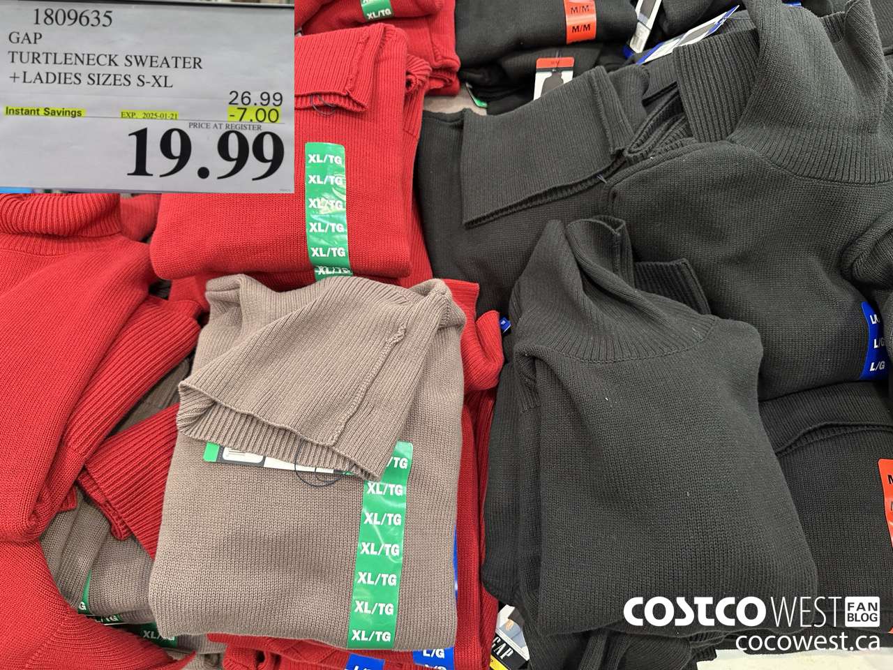 1809635 GAP TURTLENECK SWEATER LADIES SIZES S-XL ($7.00 INSTANT SAVINGS EXPIRES ON 2025-01-21) $19.99