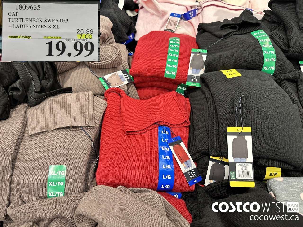 1809635 GAP TURTLENECK SWEATER LADIES SIZES S-XL ($7.00 INSTANT SAVINGS EXPIRES ON 2025-01-21) $19.99