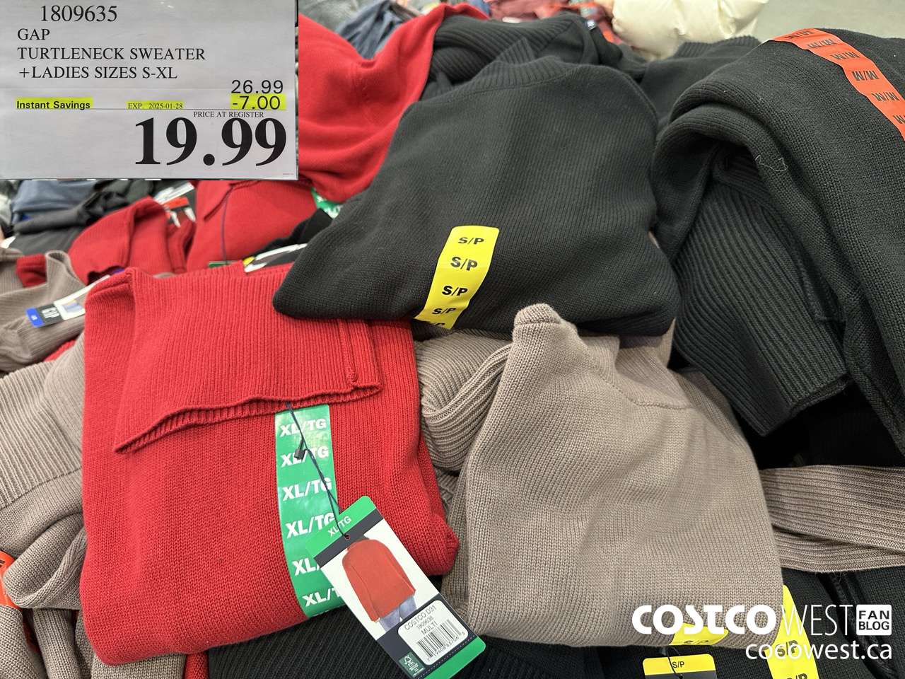 1809635 GAP TURTLENECK SWEATER LADIES SIZES S-XL ($7.00 INSTANT SAVINGS EXPIRES ON 2025-01-28) $19.99