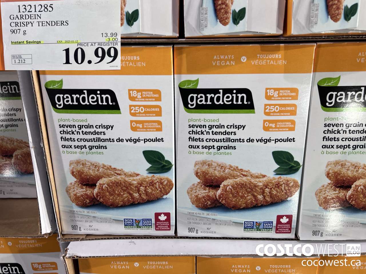 1321285 GARDEIN CRISPY TENDERS 907 g ($3.00 INSTANT SAVINGS EXPIRES ON 2025-01-12) $10.99