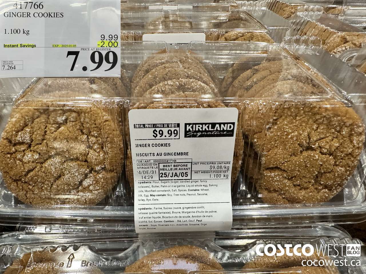 417766 GINGER COOKIES ($2.00 INSTANT SAVINGS EXPIRES ON 2025-01-05) $7.99
