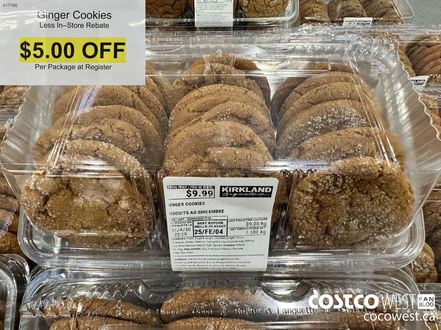 417766 GINGER COOKIES ($5.00 INSTANT SAVINGS)