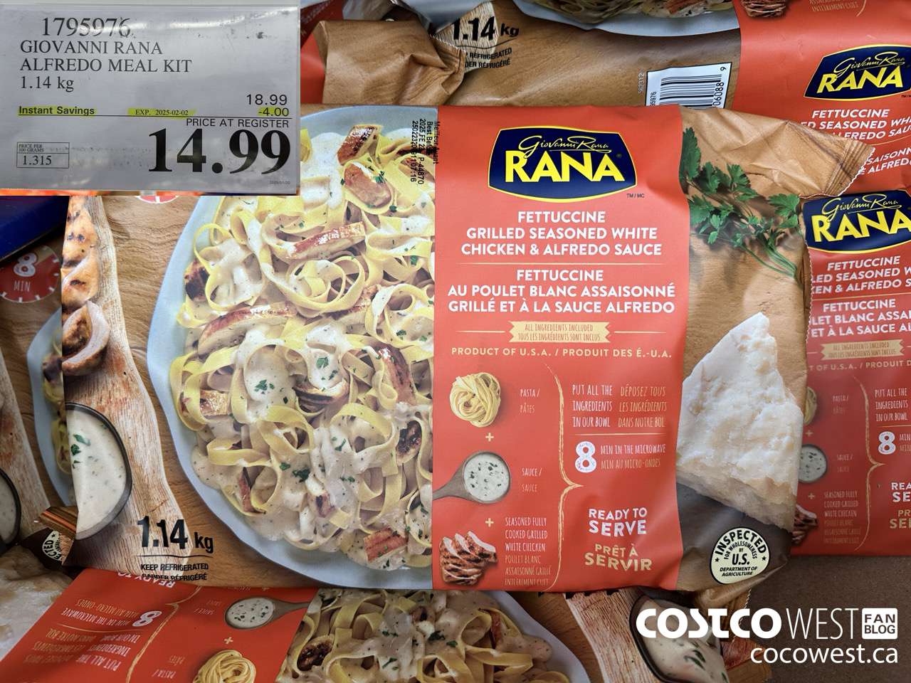1795976 GIOVANNI RANA ALFREDO MEAL KIT 1.14KG ($4.00 INSTANT SAVINGS EXPIRES ON 2025-02-02) $14.99