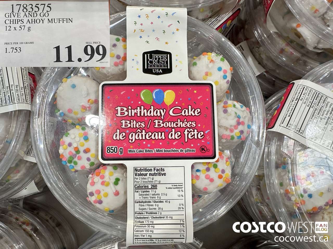 1783575 GIVE AND GO CHIPS AHOY MUFFIN 12 X 57G $11.99