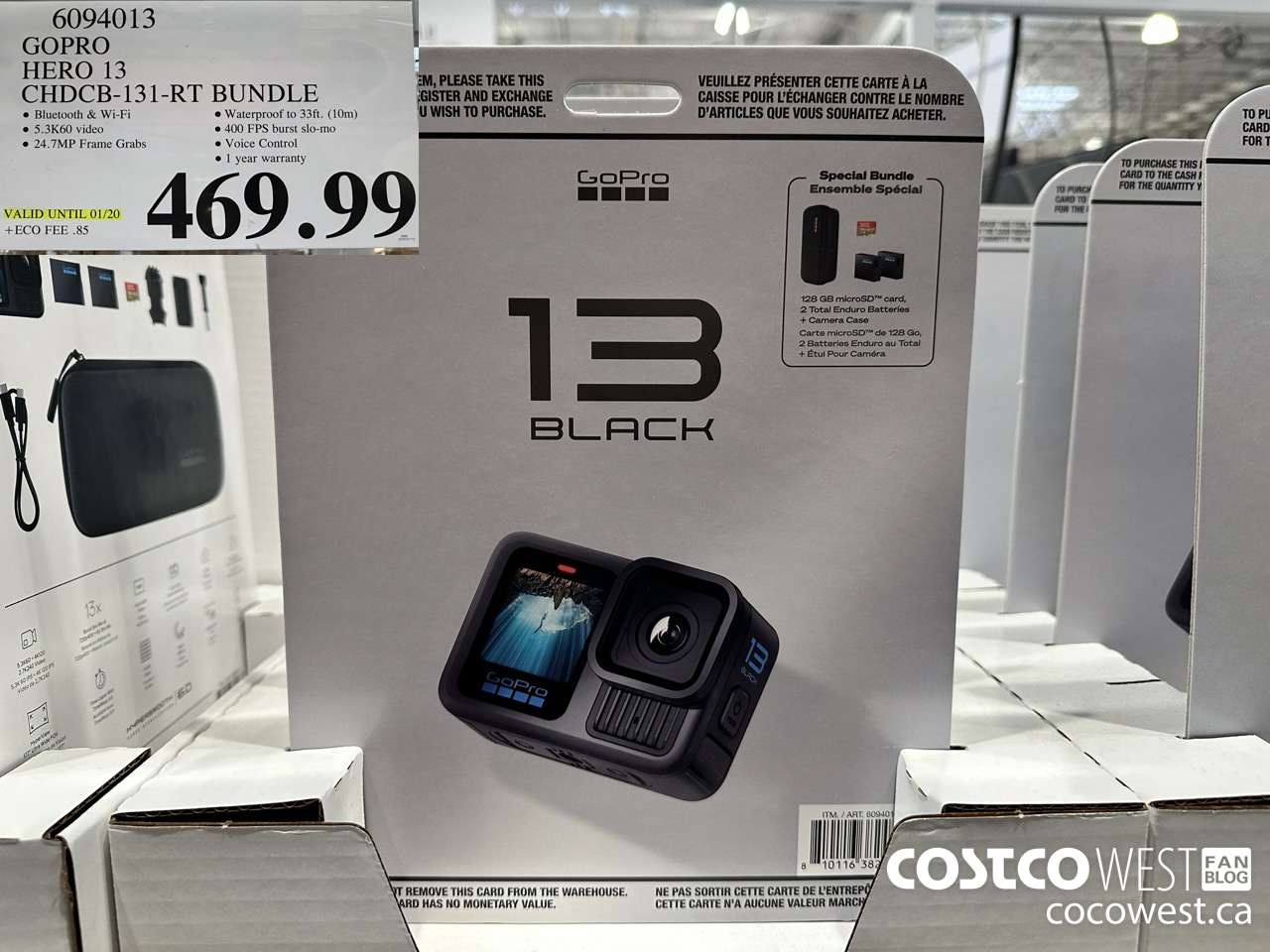 6094013 GOPRO HERO 13 CHDCB-131-RT BUNDLE (EXPIRES ON 2025-01-20) $469.99