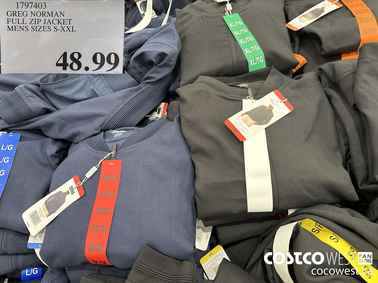 1797403 GREG NORMAN FULL ZIP JACKET MENS SIZES S-XXL $48.99