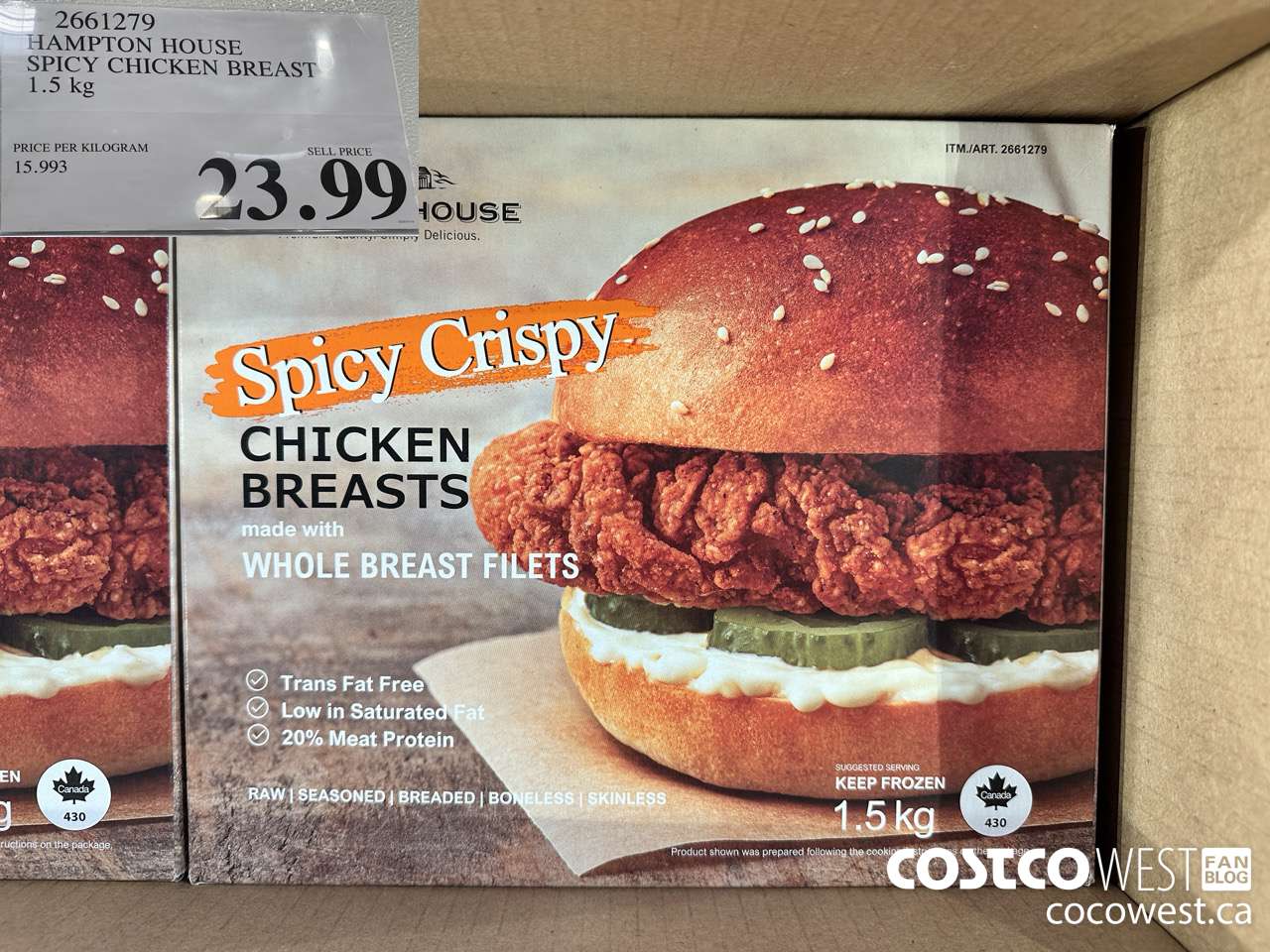 2661279 HAMPTON HOUSE SPICY CHICKEN BREAST 1.5KG $23.99