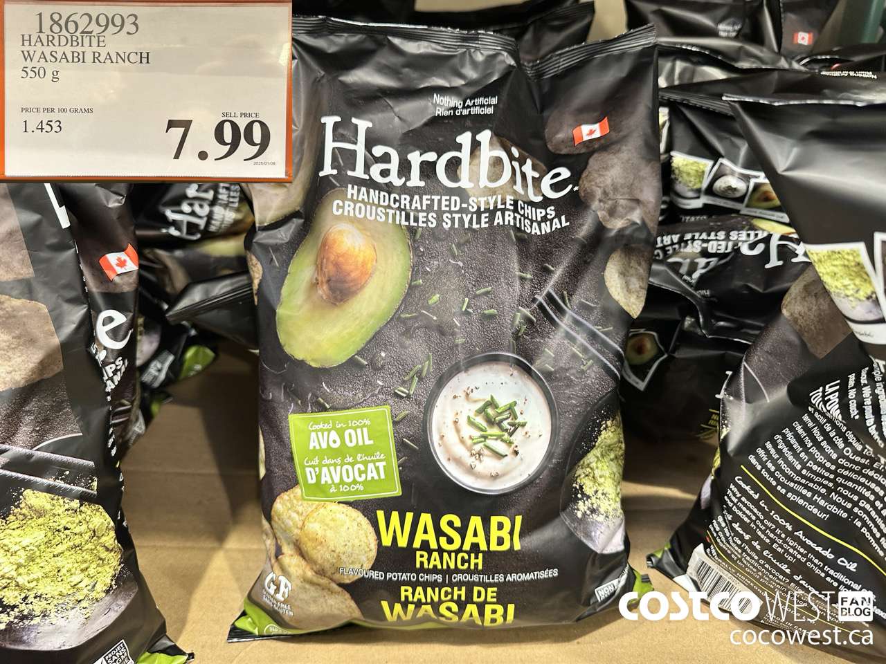 1862993 HARDBITE WASABI RANCH 550G $7.99
