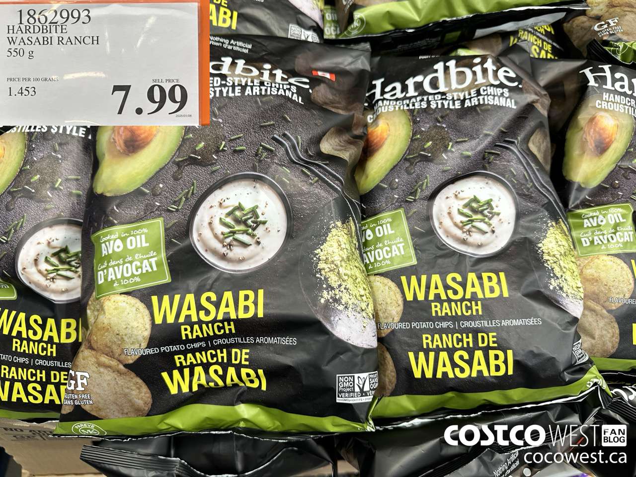 1862993 HARDBITE WASABI RANCH 550G $7.99