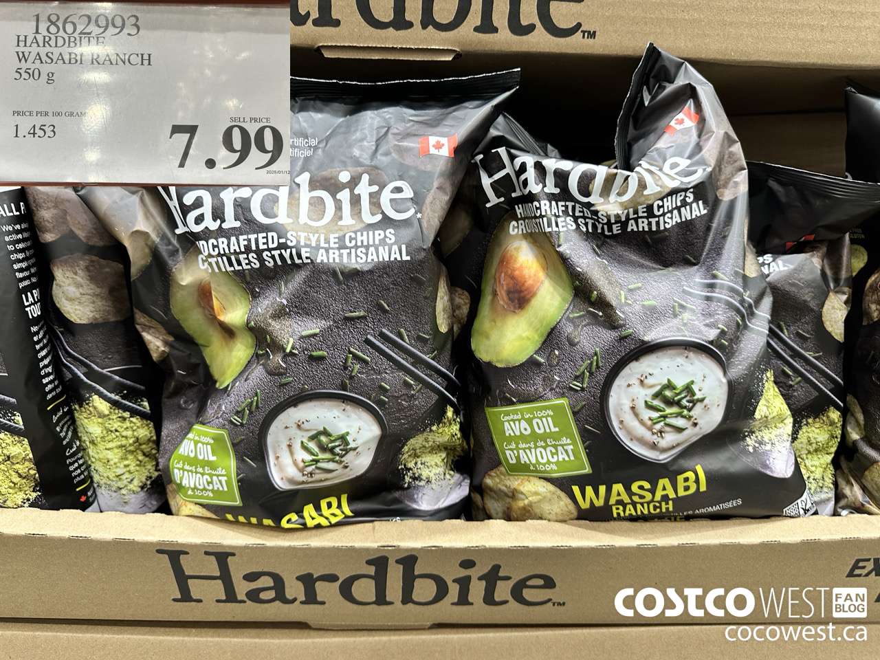 1862993 HARDBITE WASABI RANCH 550G $7.99