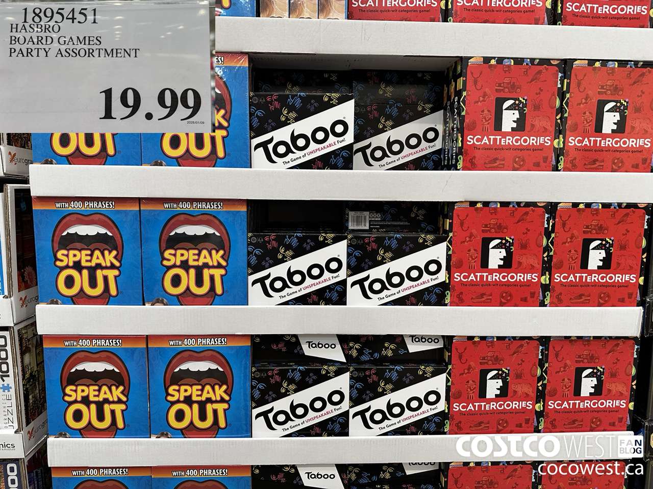 1895451 HASBRO BOARD GAMES PARTY ASSORTMENT $19.99