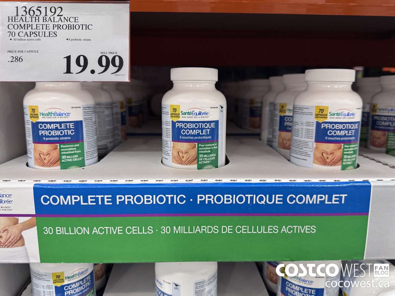 1365192 HEALTH BALANCE COMPLETE PROBIOTIC 70 CAPSULES $19.99