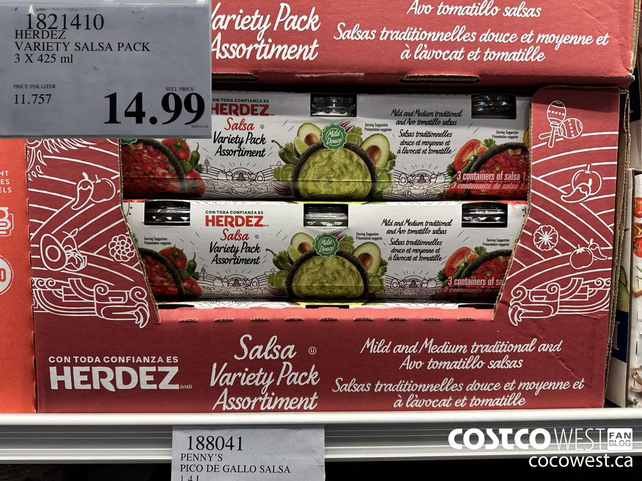 1821410 HERDEZ VARIETY SALSA PACK 3 X 425 ML $14.99