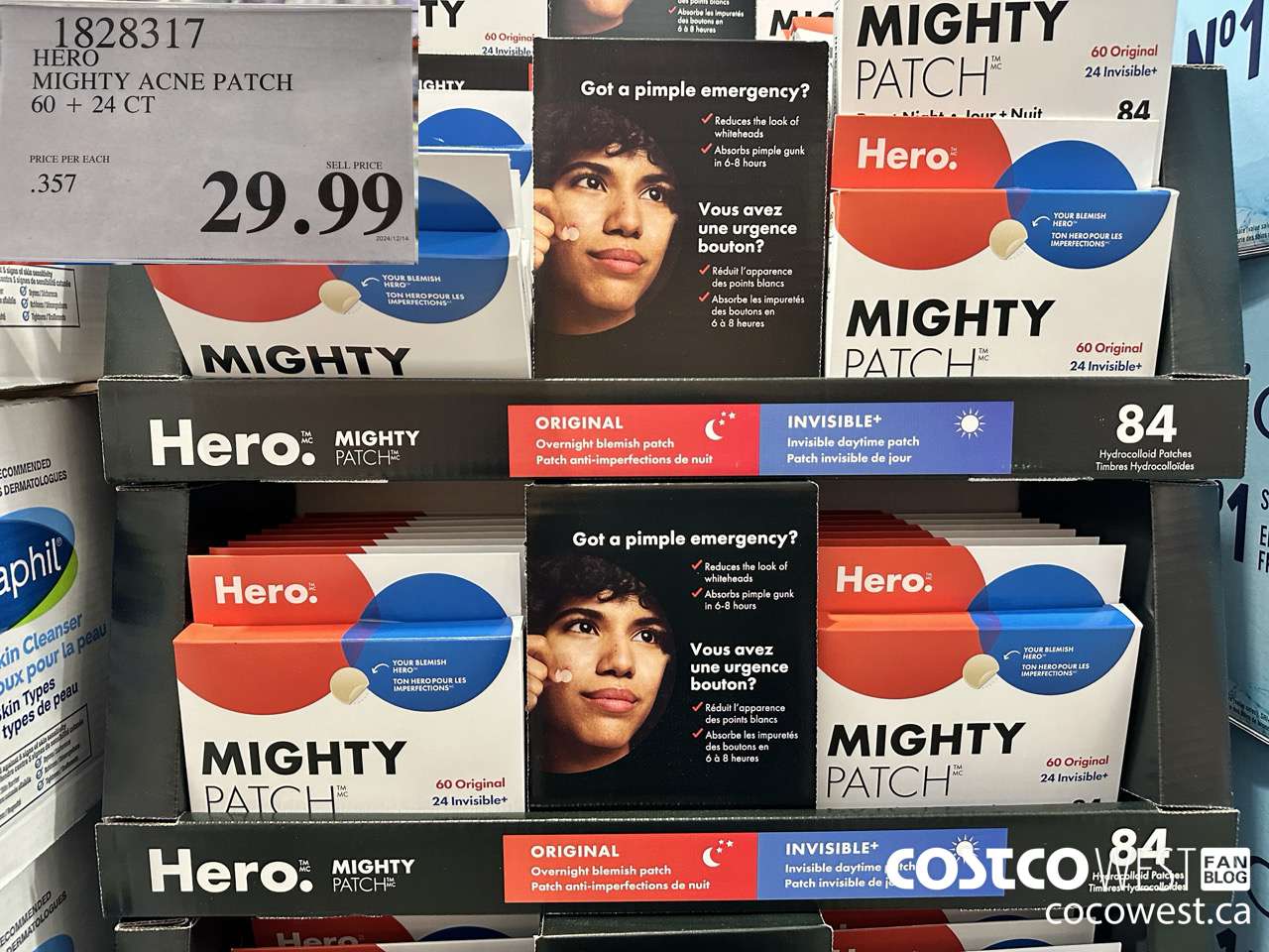 1828317 HERO MIGHTY ACNE PATCH 60 + 24 CT $29.99