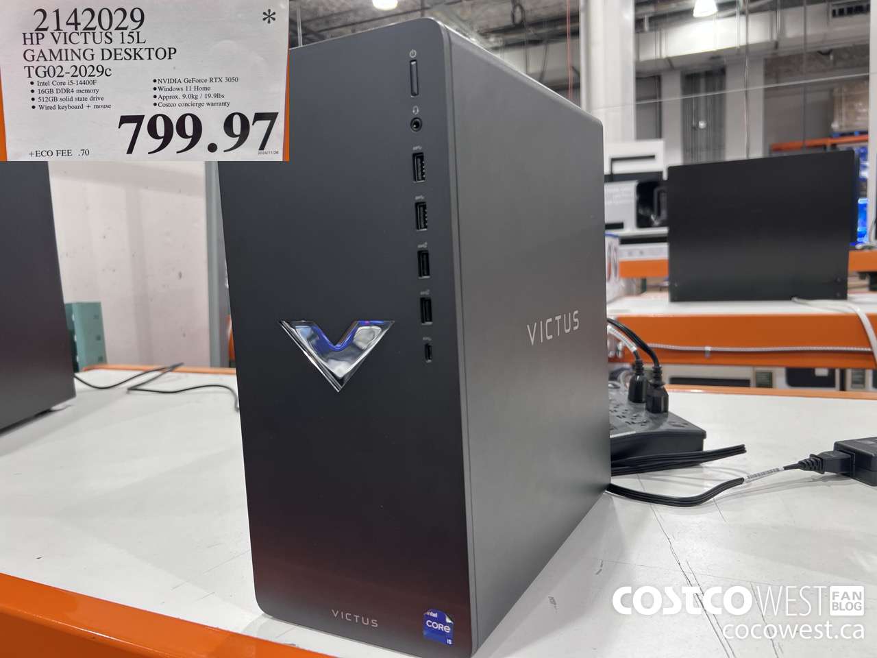 2142029 HP VICTUS 15L GAMING LAPTOP TG02-2029C $799.97