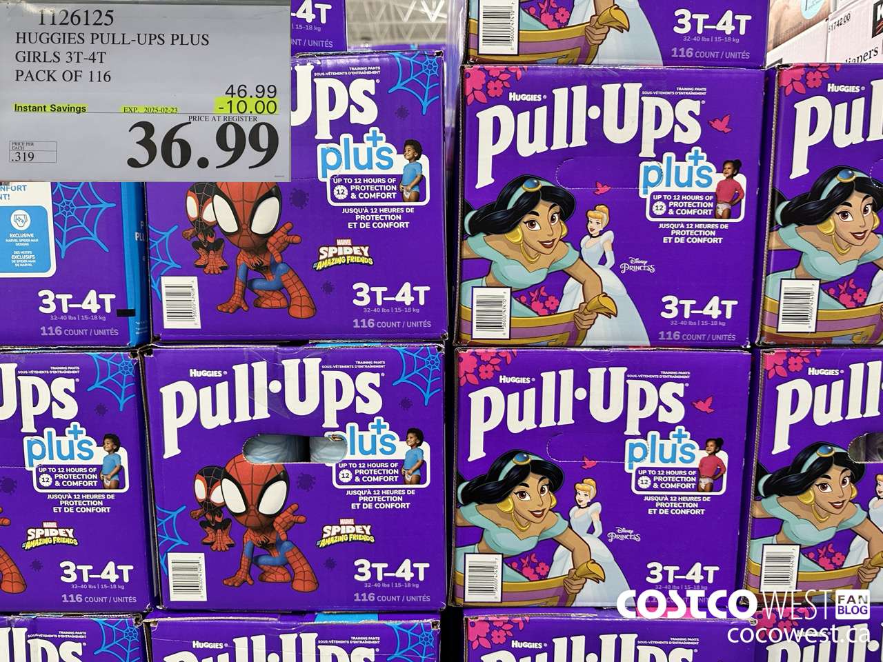 1126125 HUGGIES PULL-UPS PLUS GIRLS 3T-4T PACK OF 116 ($10.00 INSTANT SAVINGS EXPIRES ON 2025-02-23) $36.99