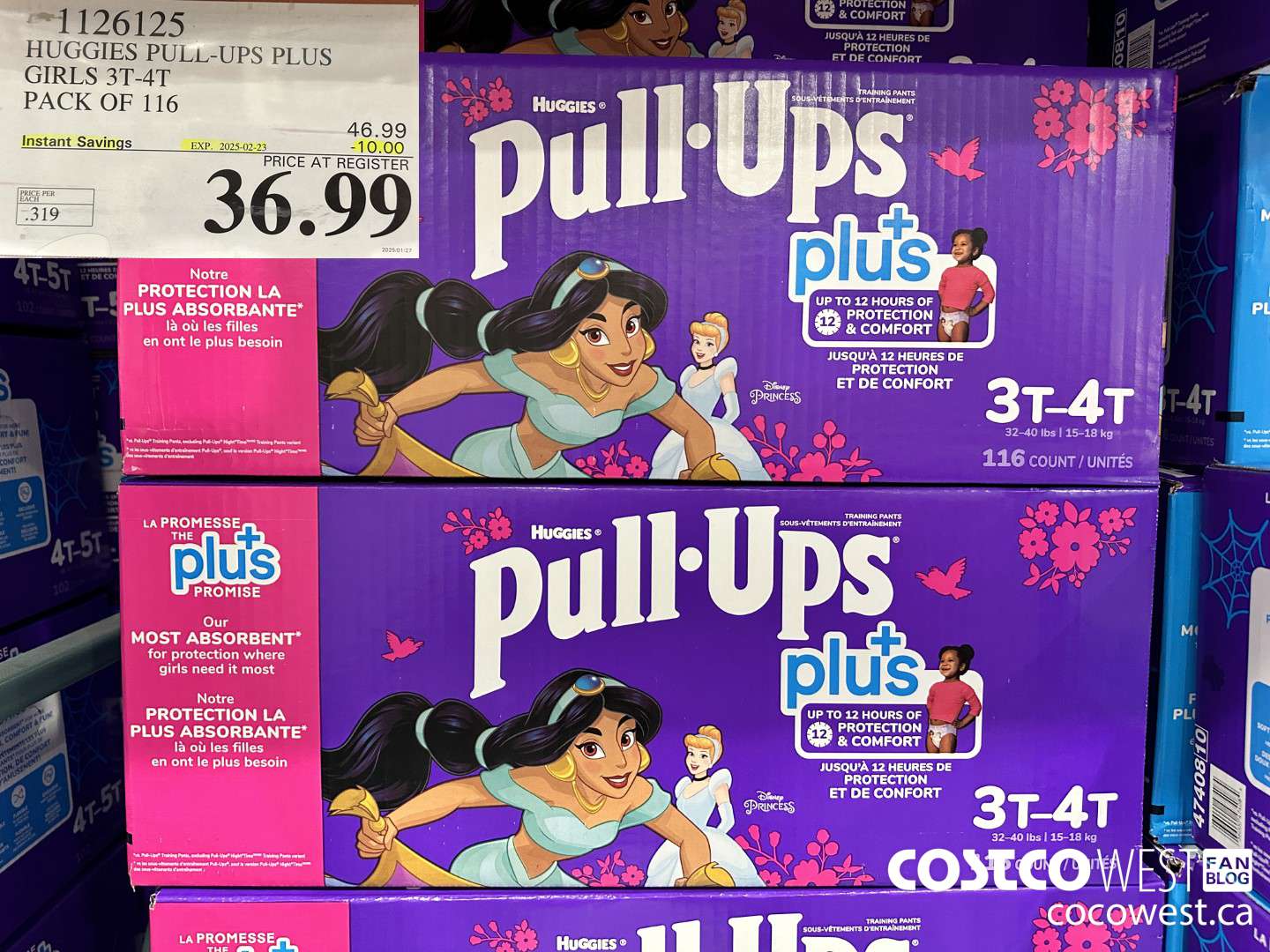 1126125 HUGGIES PULL-UPS PLUS GIRLS 3T-4T PACK OF 116 ($10.00 INSTANT SAVINGS EXPIRES ON 2025-02-23) $36.99