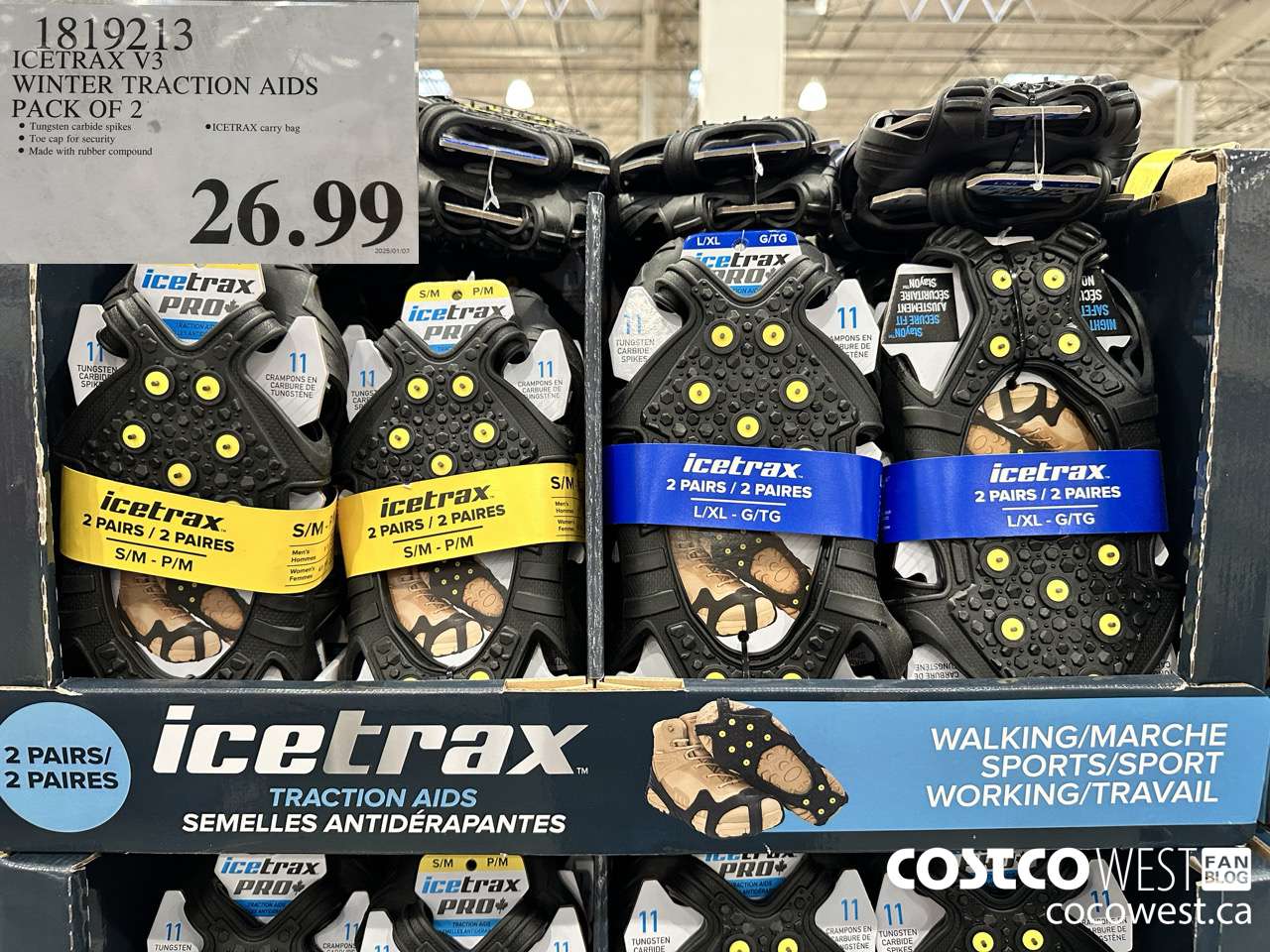 1819213 ICETRAX V3 WINTER TRACTION AIDS PACK OF 2 $26.99