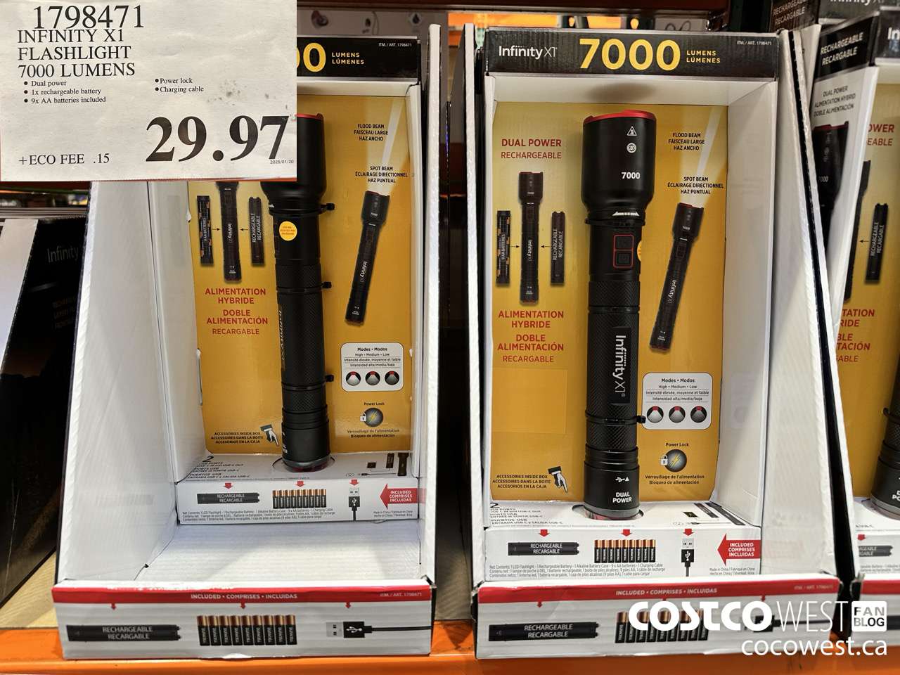 1798471 INFINITY X1 FLASHLIGHT 7000 LUMENS $29.97