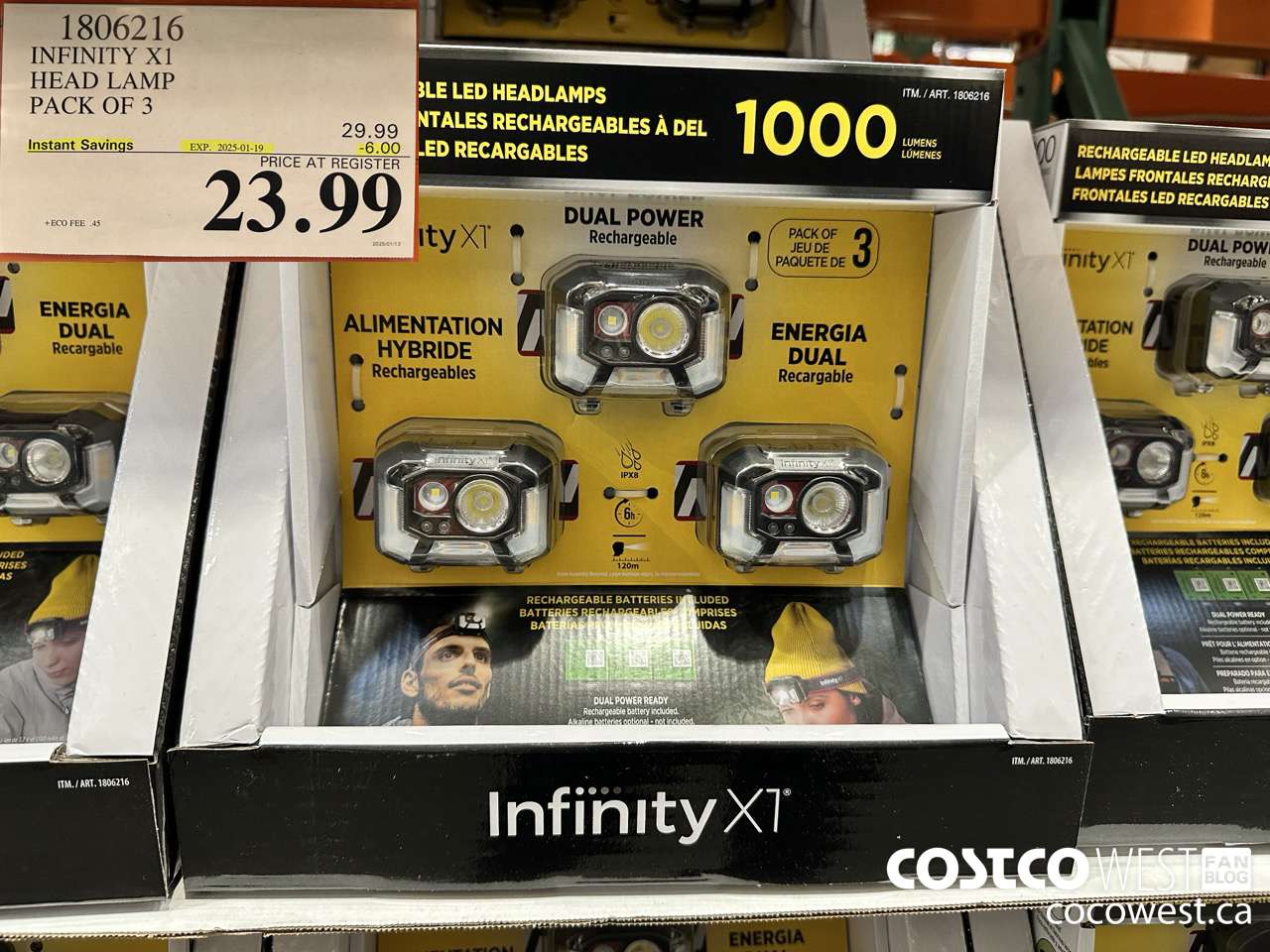 1806216 INFINITY X1 HEAD LAMP PACK OF 3 ($6.00 INSTANT SAVINGS EXPIRES ON 2025-01-19) $23.99