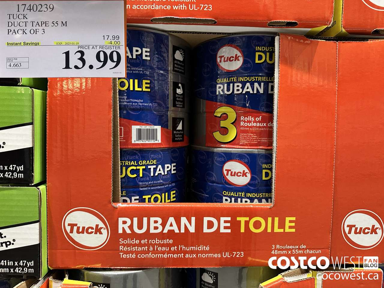 1740239 IPG DUCT TAPE 55M PACK OF 3 ($4.00 INSTANT SAVINGS EXPIRES ON 2025-01-19) $13.99