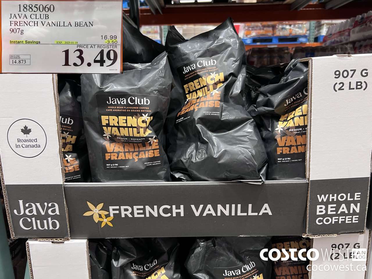 1885060 JAVA CLUB FRENCH VANILLA BEAN 907G ($3.50 INSTANT SAVINGS EXPIRES ON 2025-01-19) $13.49