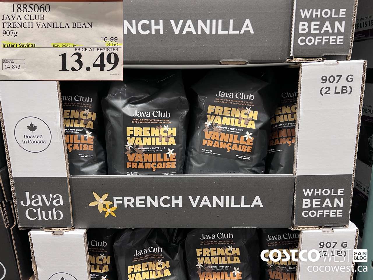 1885060 JAVA CLUB FRENCH VANILLA BEAN 907G ($3.50 INSTANT SAVINGS EXPIRES ON 2025-01-19) $13.49