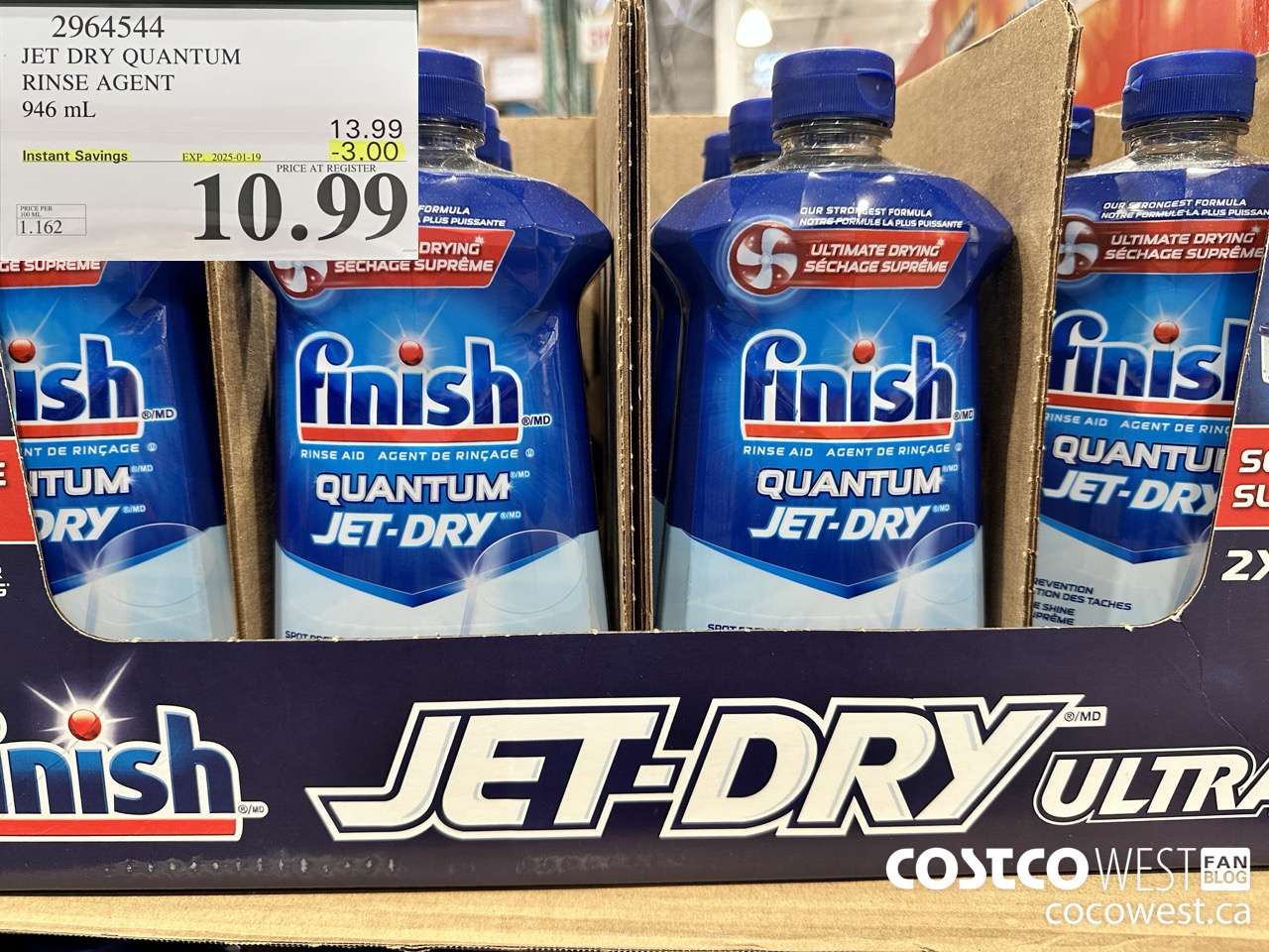 2964544 JET DRY ULTRA RINSE AGENT 946 mL ($3.00 INSTANT SAVINGS EXPIRES ON 2025-01-19) $10.99