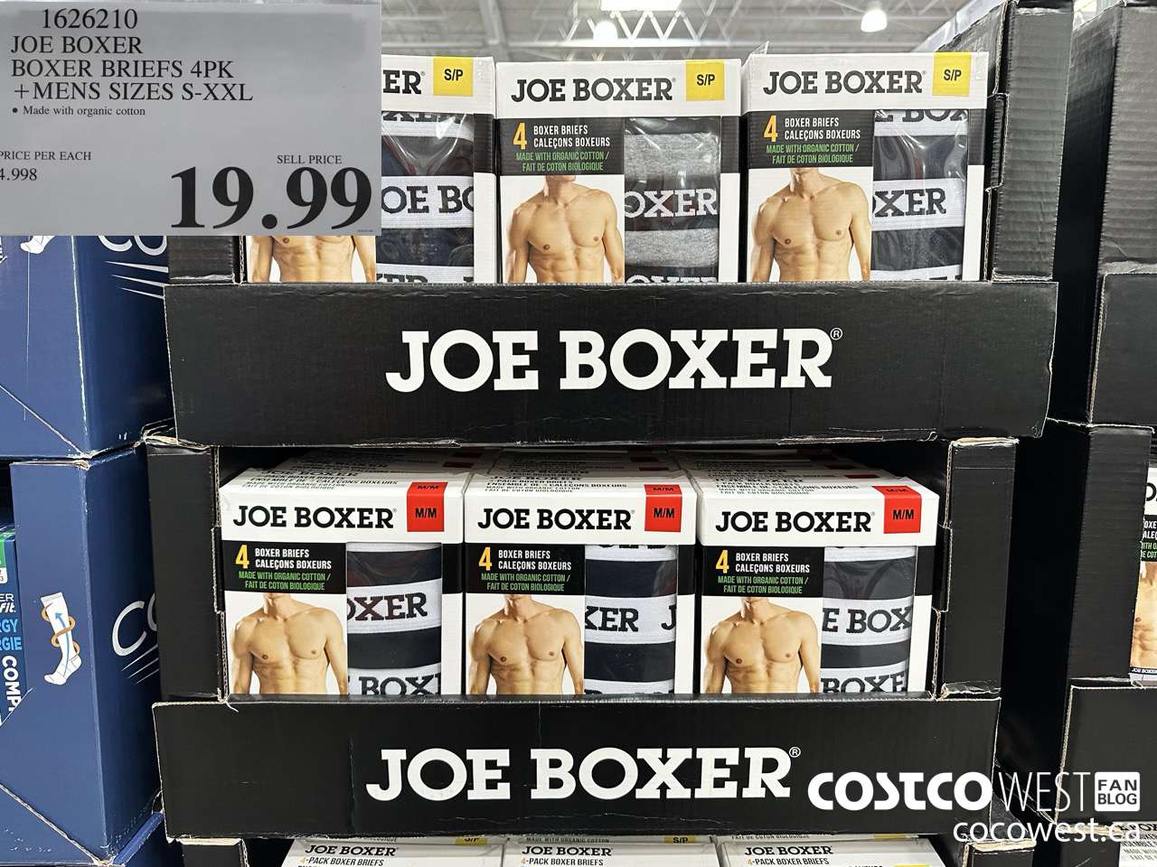 1626210 JOE BOXER BOXER BRIEFS 4PK MENS SIZES S-XXL $19.99