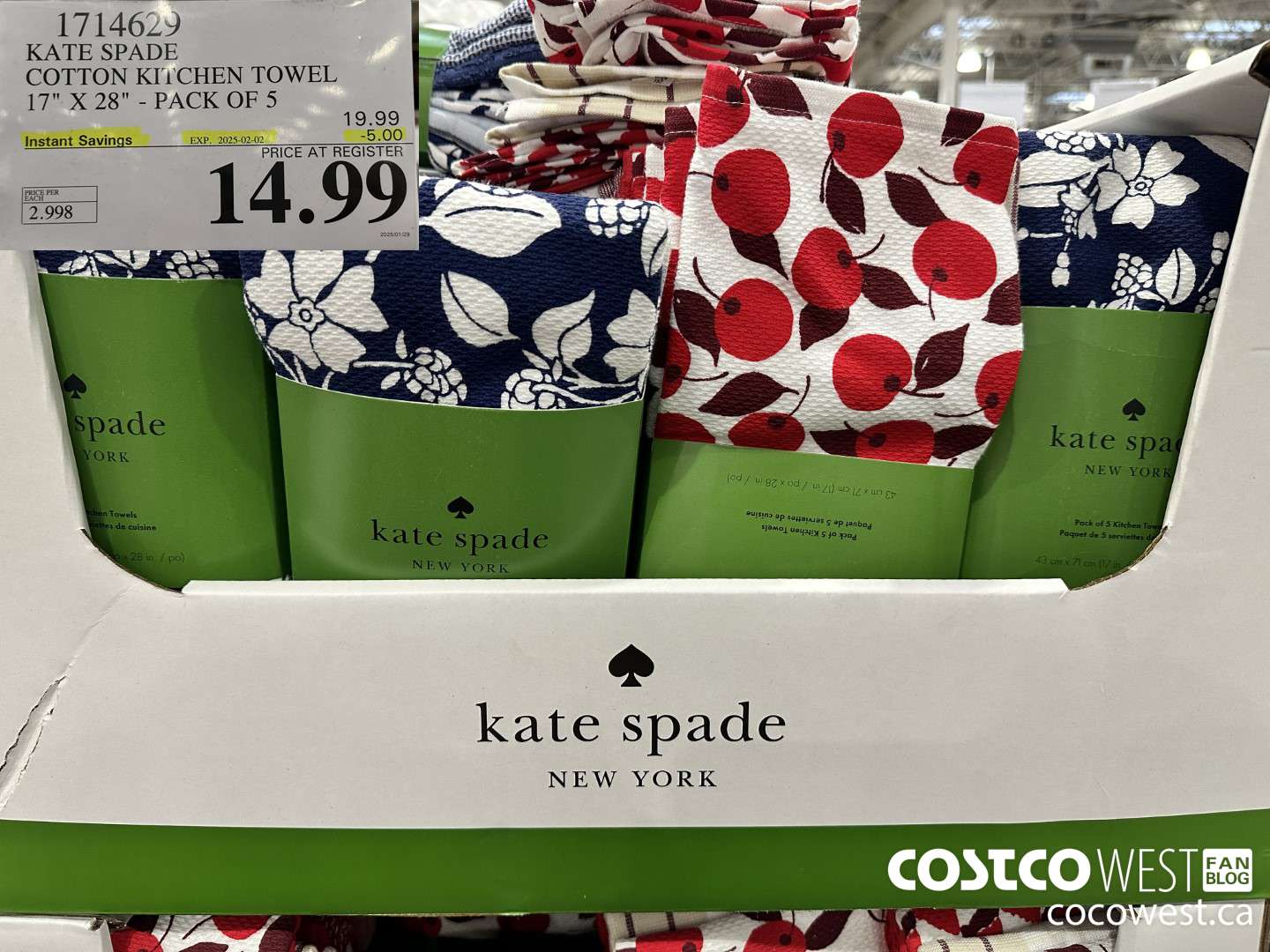 1714629 KATE SPADE COTTON KITCHEN TOWEL 17