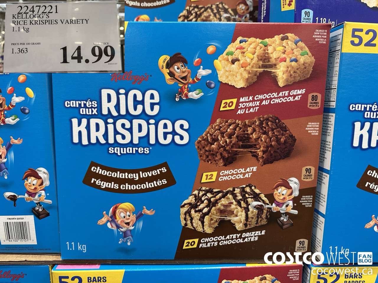 2247221 KELLOGG'S RICE KRISPIES VARIETY 1.1KG $14.99