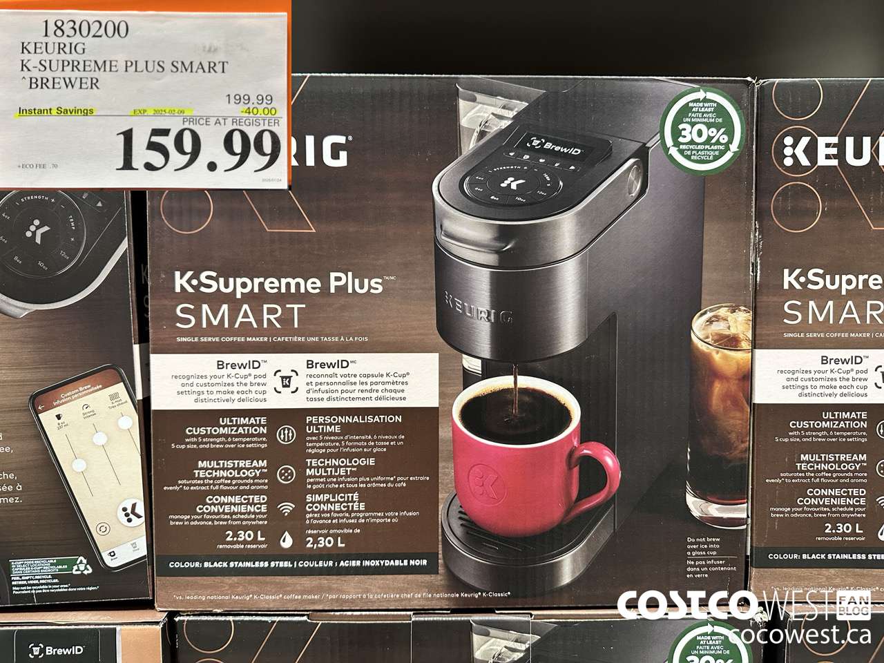 1830200 KEURIG K-SUPREME PLUS SMART BREWER ($40.00 INSTANT SAVINGS EXPIRES ON 2025-02-09) $159.99