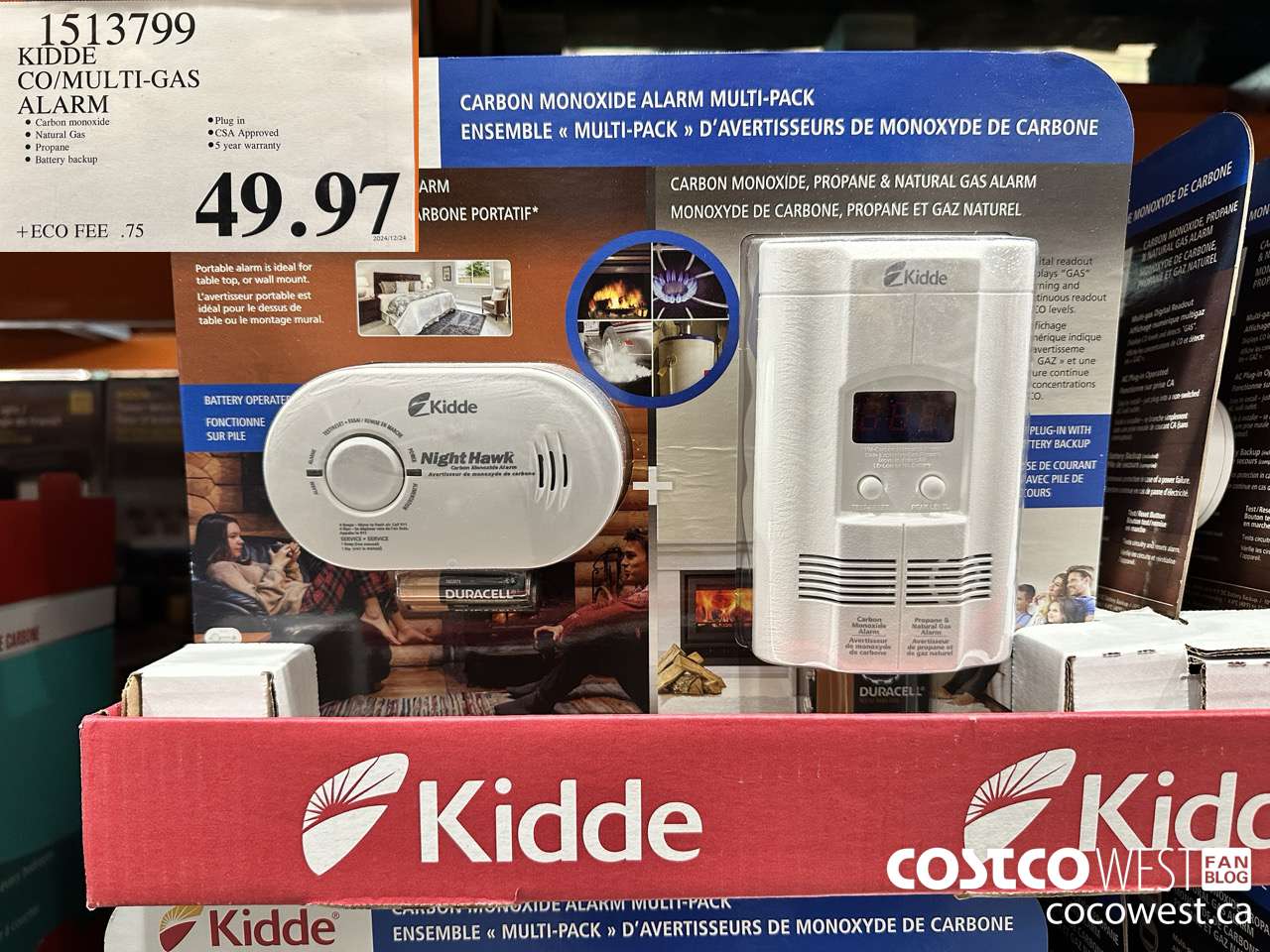 1513799 KIDDE CO/MULTI-GAS ALARM $49.97