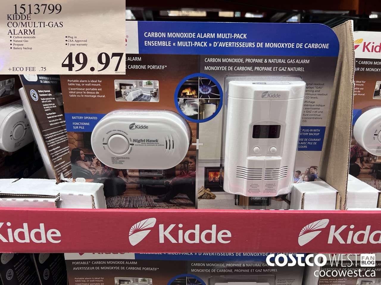 1513799 KIDDE CO/MULTI-GAS ALARM $49.97