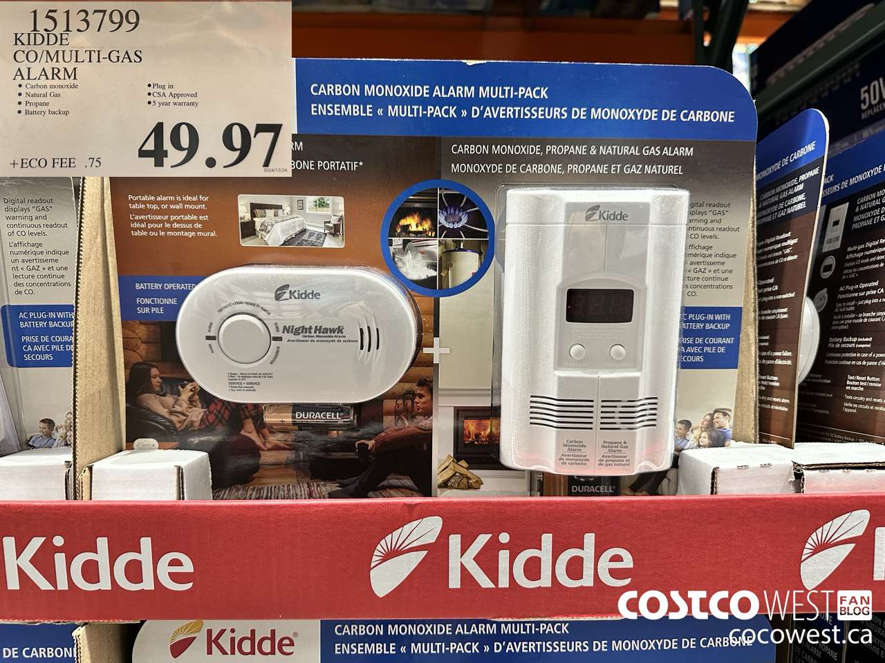 1513799 KIDDE CO/MULTI-GAS ALARM $49.97