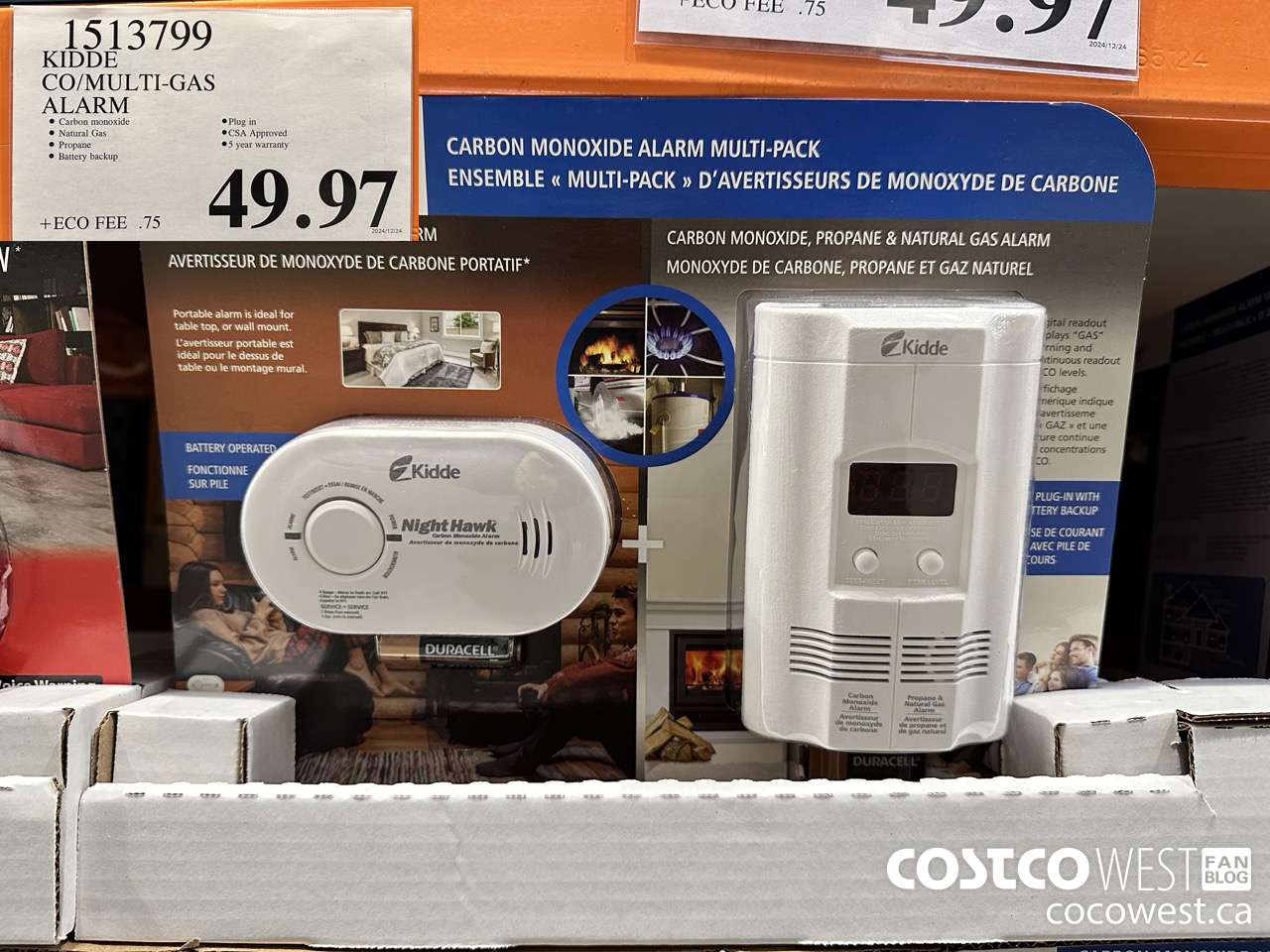 1513799 KIDDE CO/MULTI-GAS ALARM $49.97